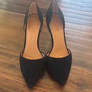 J. Crew Black Suede Heels